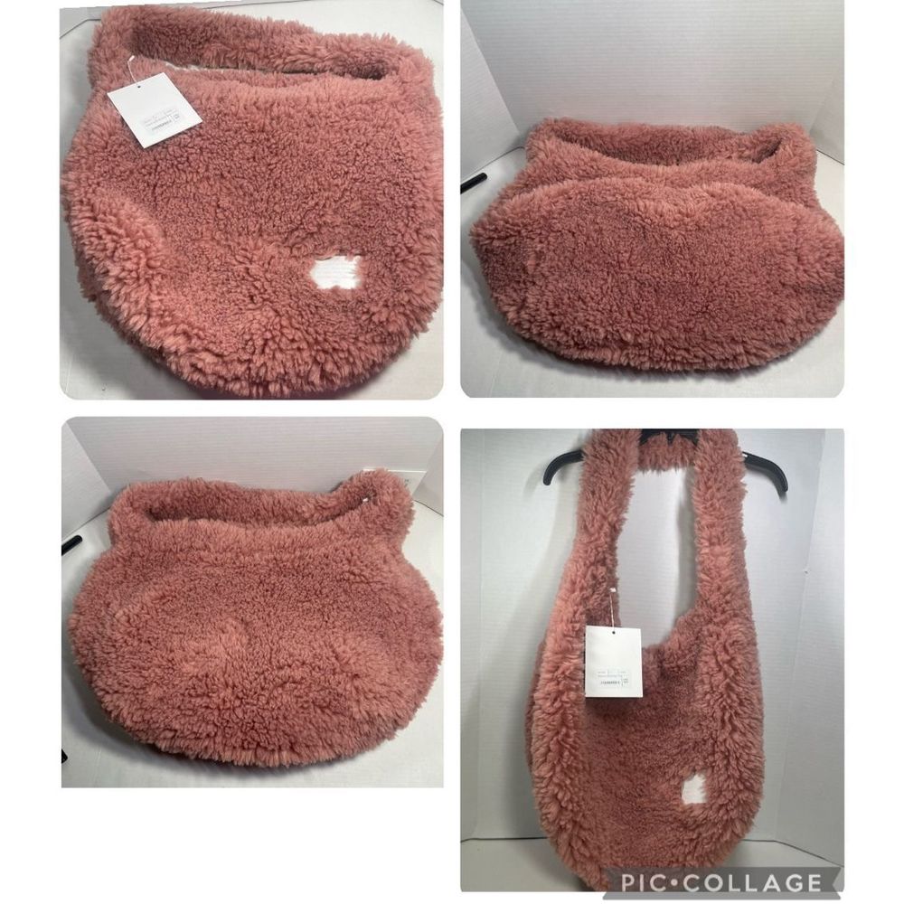 BNWT XXL ROKH FAUX FUR LARGE SHOULDER OR CROSSBODY PINK Unique Look Price Firm! - Picture 4 of 16